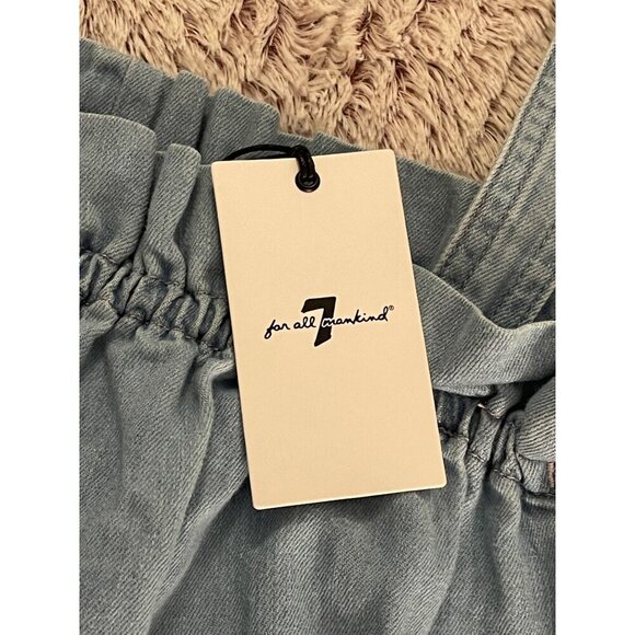 NWT , 7 For All Mankind Denim Off-Shoulder Dress WOMEN'S SIZE Small - Picture 4 of 16